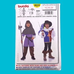 🪡 BURDA Child Musketeer Costume Sewing Pattern 9659